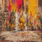 Golden Yellow Buddah II Art Print