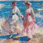 Sisters in Pink Art Print