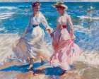 Sisters in Pink Art Print