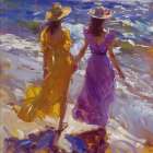 Sisters in Purple Art Print