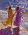 Sisters in Purple Art Print