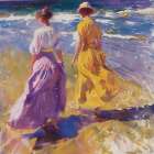 Sisters in Purple Art Print