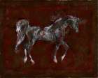 Brown And dark red horse Art Print