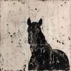 Horse Crackle VI Art Print