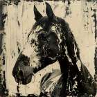 Horse Crackle VII Art Print