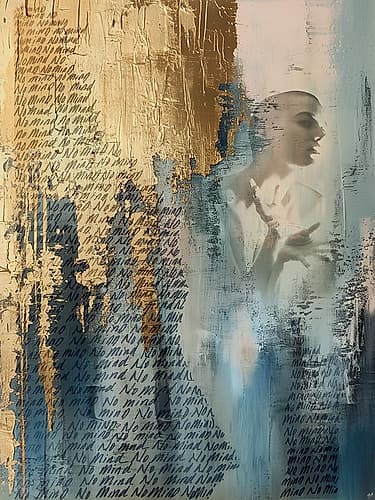 No Mind Collage Inspirational Print