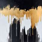 Gold leaf Abstract III Minimalist Print