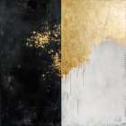 Gold leaf Abstract VIIII Art Print
