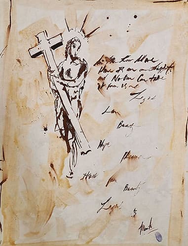 Christ Sketch Inspirational Print