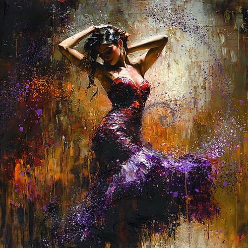 Fibonacci Purple Flamenco III Modern Print