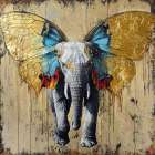 Elephant Butterfly Hybrid I Art Print
