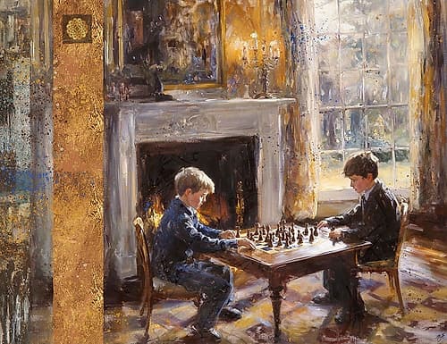 Golden Chess I Games and Sports Print