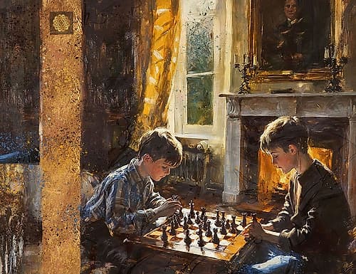 Golden Chess III Games and Sports Print