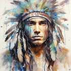 Indian Watercolor II Art Print