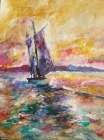 Soft Sailing I Art Print
