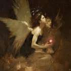 Fairy Queen And The Sphinx Art Print