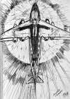 The Business Man Crucified Sketch Art Print
