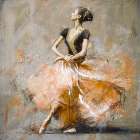 Ballerina Gray IIII Art Print