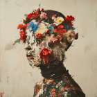 Flower Face Collage II Art Print