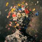 Flower Face Collage IIII Art Print
