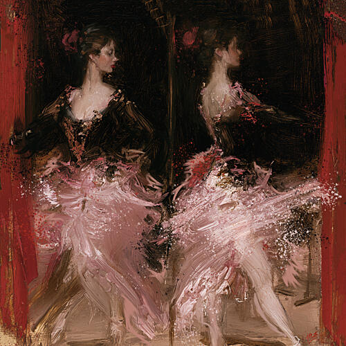 Red Ballerina II Art Print