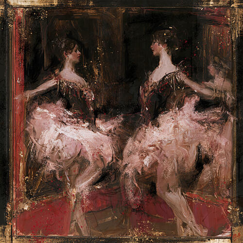Red Ballerina III Gold Print