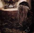 Crofter at the Hearth ca 1907 Art Print