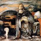 The Troll Wife called to the Girl ca 1910 Art Print