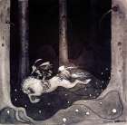 They Heard the Hooves ca 1910 Art Print