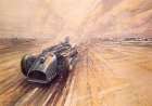 Malcom Campbells Land Speed Record in Bluebird, Daytona 1933 Art Print