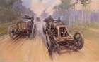 Renault in French Grand Prix 1906 Art Print