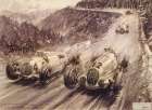 Rosemeyer and Caracciola during 37 Eifel GP