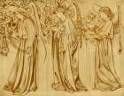 Tile Design, Processing Angels 1866 Traditional Print