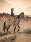 Cattle Drive 1939 Art Print