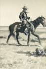 Cowboy on Horseback 1906 Art Print