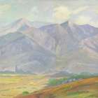 Desert Mountain Range Art Print
