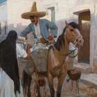 El Lechero, The Milkman, Guadalajara, Mexico ca 1905 Art Print