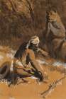 Hunter and Bear 1916 Art Print