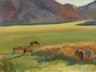 Meadow and Horses 1937 Art Print