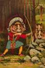 Cats of Many Lands 1914 - Native American Cats Art Print