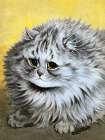 Miss Fluffy, the Grey Persian Art Print
