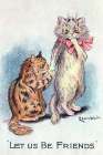 Postcard, Let us be Friends Cats Art Print