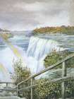 View of Falls from Pearl Island, Niagara, North America Art Print