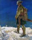Highlander Passing a Grave 1917 Art Print