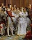 Engraving of the wedding of Victoria And Albert in 1840