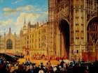 Victoria arriving at the State Opening of Parliament Art Print