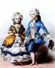 Alice and Vicky Dancing for Victoria Birthday 1850 Art Print