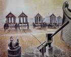 Bathing Machines ca 1938 Art Print