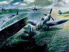 Spitfires at Sawbridgeworth Airdrome 1942 Art Print