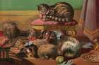 1862 vol. 18 - Cosy cats and dogs Art Print